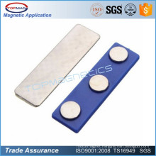 Blue Magnetic Name Badge Holder with Self adhensive tape